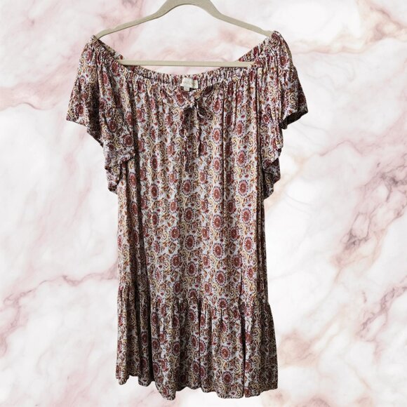 Cynthia Rowley Bohemian Floral Print Mini Dress Size L - Picture 5 of 6